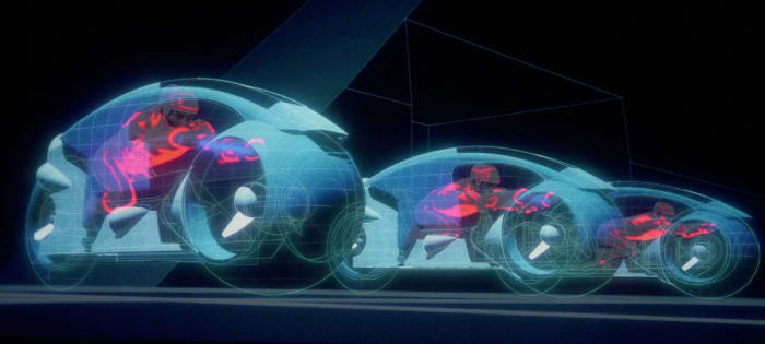 The film's light cycles don't just provide the film with a genuinely thrilling scene but have proved hugely popular, even many years later.