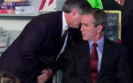 The moment President Bush was informed of the attacks on the World Trade Centre, a moment discussed in the film