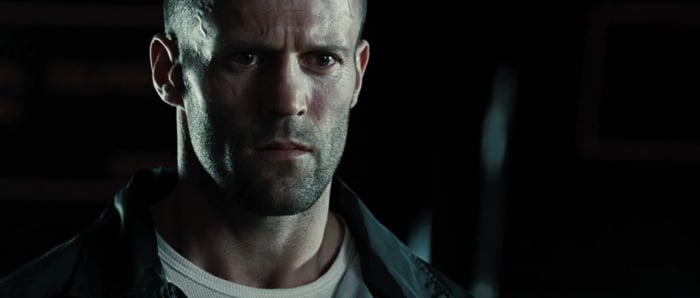 Statham looks the part but doesn't exactly deliver a winning performance in the film, maintaining the same blank expression throughout.