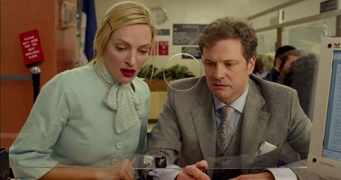 Firth (right) is a veteran of rom-coms but even he struggles to convince in this woefully ill-thought-out mess.