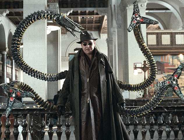 Molina's Doctor Octopus is a superb villain, an improvement in every way on Willem Dafoe's Green Goblin