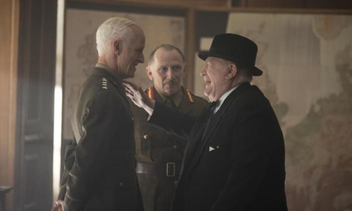 Not only does the film suffer unfortunate comparisons to 'Darkest Hour' but it also contains several historical inaccuracies.