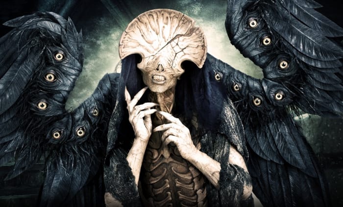 Del Toro's twisted imagination is brought vividly to life in set design and character design such as the nightmare-inducing Angel Of Death.