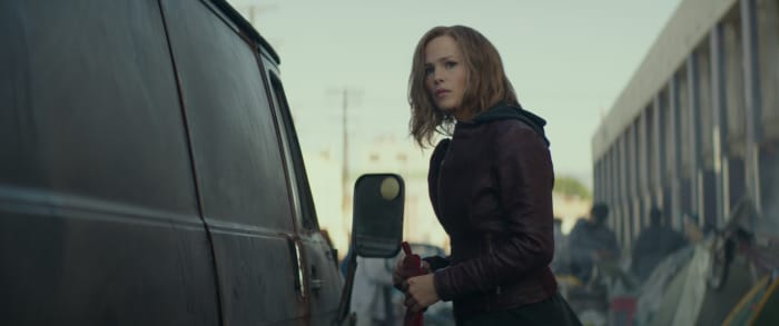 The film portrays Garner's grieving widow as an avenging angel without realising explaining how she became an unstoppable killing machine.