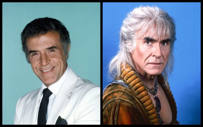 Ricardo on the left as his famous role of Mr. Rourke from Fantasy Island. On the right, Star Trek fans will recognize him as Khan