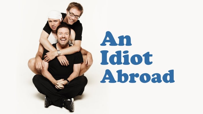 An Idiot Abroad pairs Karl Pilkington, Stephen Merchant and Ricky Gervais up again, this time for a comedic travel series.