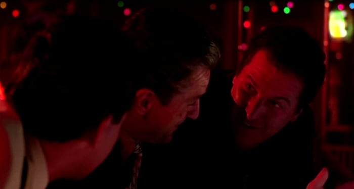 Henry Hill, Jimmy Conway and their airport contact Frenchy discuss plans for the Air France robbery.