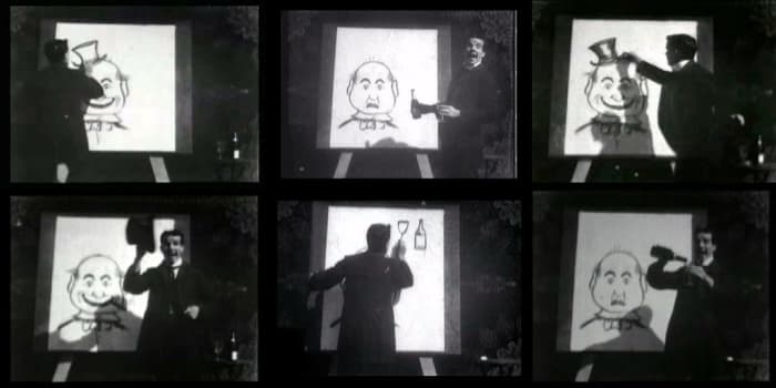 J. Stuart Blackton's "The Enchanted Drawing", one of the earliest attempts at stop-motion animation.