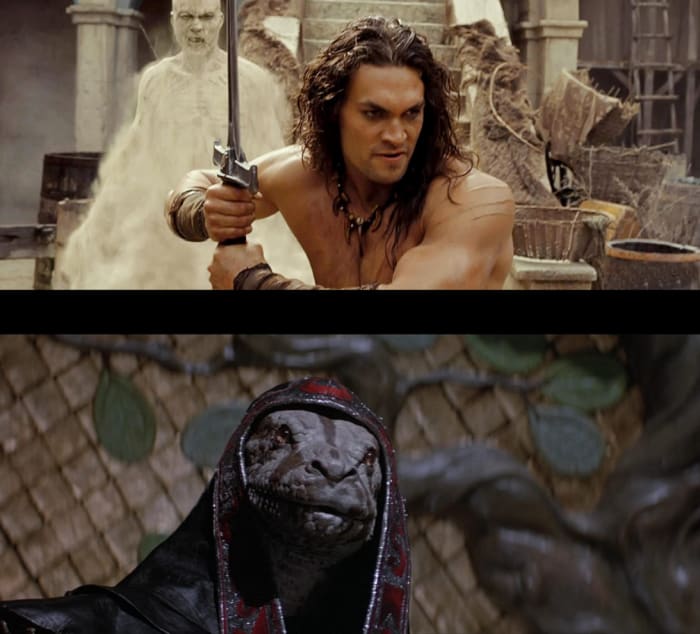 1982 had James Earl Jones transform into a snake man. 2011 gave us sand men... I wonder which one had the better imagination.