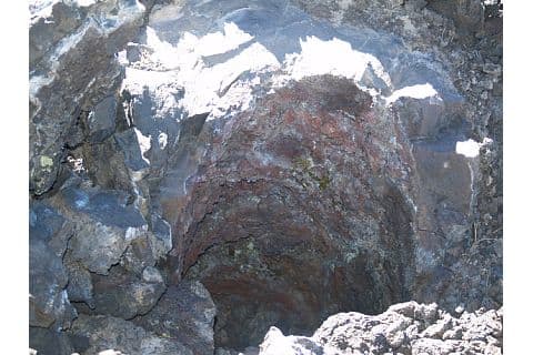 One of the casts made when the lava flow came through around the Central Oregon forest