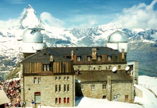 Up at Gornergrat / High Altitude Research Station / Matterhorn - Looking down upon the international research station from above.