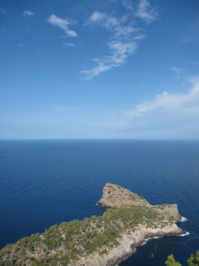 Na Foradada means the perforated rock - This was down below the Ionic temple and Son Marroig on the Island of Mallorca
