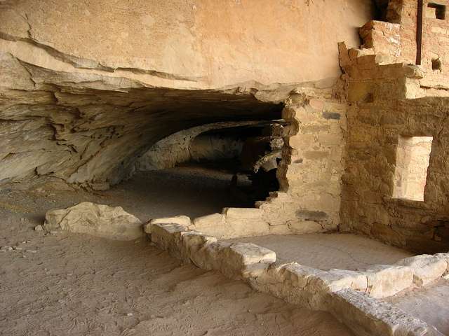 Tunnel Entry to Balcony House; crawl or stoop, depending on your height