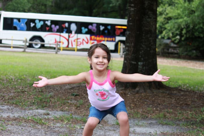 See the Disney bus in the background? They go all over the property to take you where you need to go.