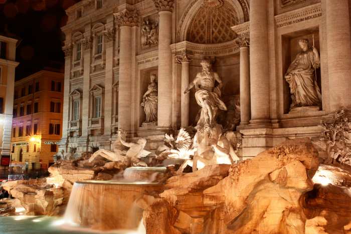 Trevi Fountain at night
