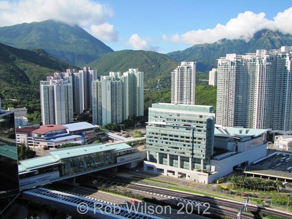 Fu Tung estate (left), Citygate Outlet mall (middle) and Tung Chung Crescent (right)