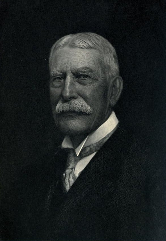 Portrait of American industrialist, Henry Flagler. Flagler developed the Atlantic coast of Florida and was instrumental in the creation of the Florida East Coast Railway. He was directly involved in many projects in the city and is buried there.