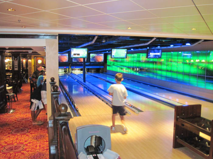 The 3 lane bowling Alley inside O'Sheehan's. There are another 3 lanes for bowling in a different part of the ship.