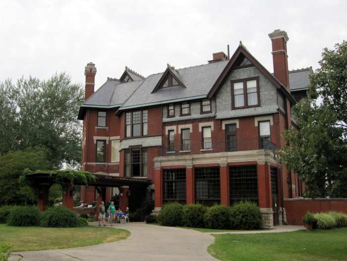 George and Irene Douglas' extensive renovations included shifting the main entrance of the house to the Linden Drive side and adding Craftsman-style porches.