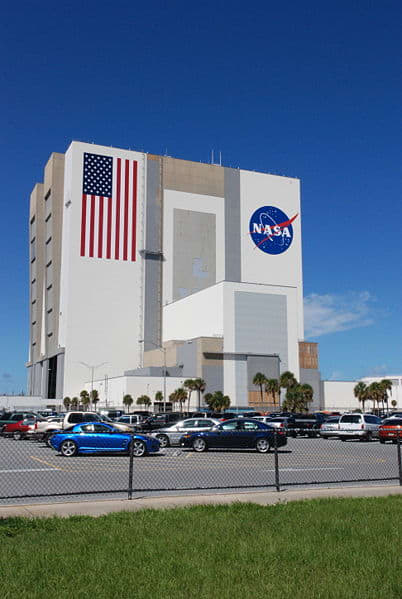 The Vehicle Assembly Building, an iconic image at the Kennedy Space Center. This is where they assemble spacecraft.