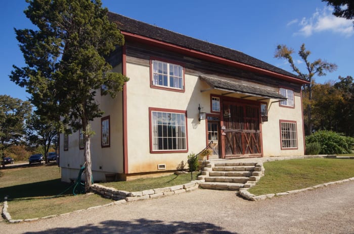 The store/renovated barn which contains traditional crafts and books for teaching children.