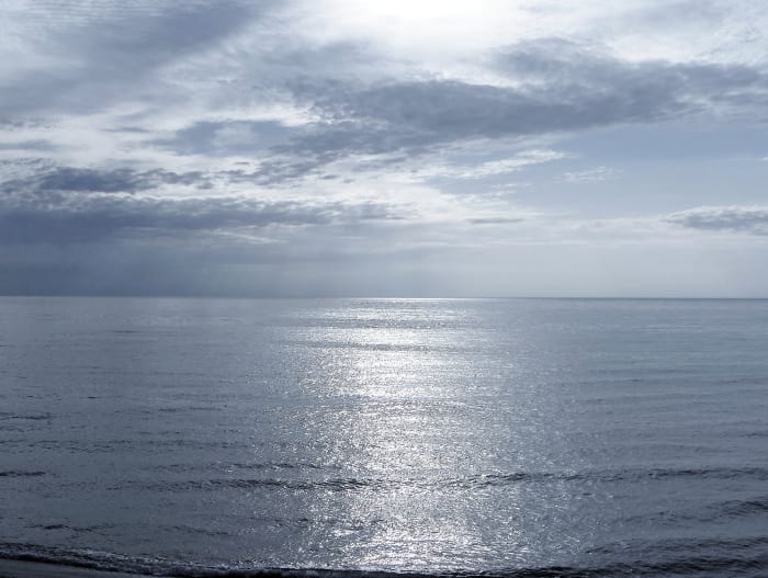 From Sea to Shining Sea; Lake Michigan taken from Oval Beach - a good day for swimming in calm waters