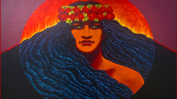 Pele, Hawaiian goddess of the volcano, is also known as Ka Wahine 'Ai Honua: the earth-eating woman.