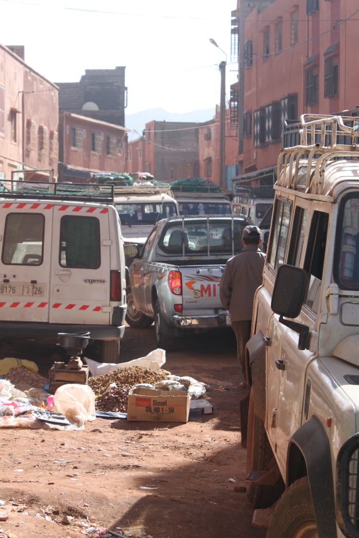 Tighdouine is a busy town with anarchic transport. It needs a one-way system, but why ruin its charm.
