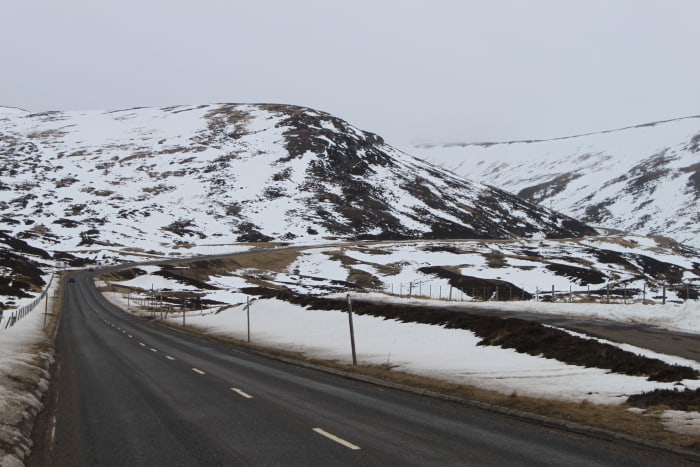 Part of the Cairnwell climb up to Glenshee Ski Area in the Cairngorm's. The climb from the Spittal Of Glenshee starts to become more challenging as the road turns right.