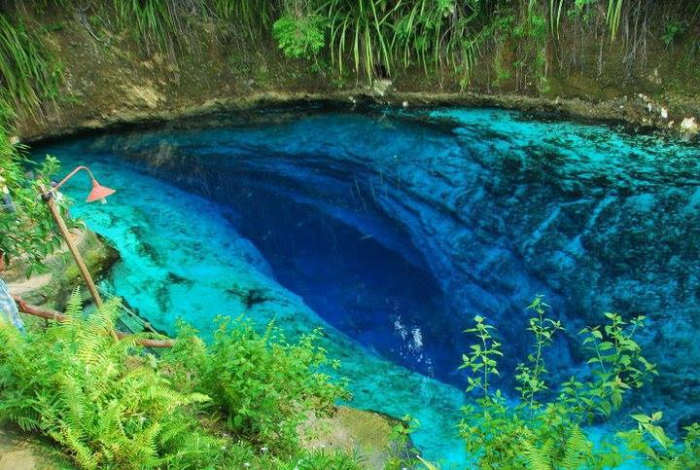 The waters of the Enchanted River are spectacularly colorful.