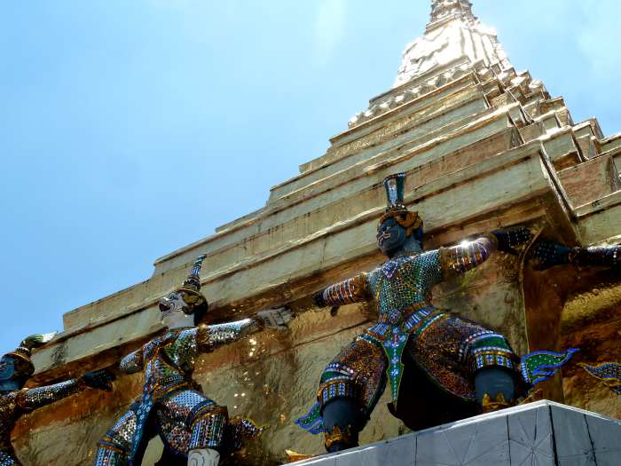 Visit The Grand Palace in Bangkok, built in 1782. Containing 218,000 square meters inside its four walls, including the Temple of the Emerald Buddha.