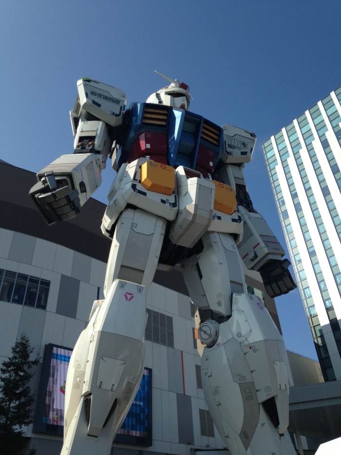 What is an article about Japanese engineering without a mention of giant robots. Odaiba is currently home to a 1/1 scale, 18 meter high Gundam statue.