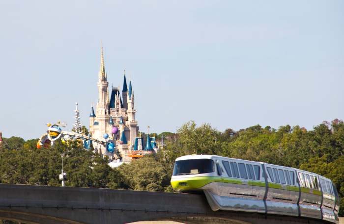 You can ride the monorail to the Magic Kingdom, through Epcot, or to the Grand Floridian, the Polynesian and the Contemporary Resorts.