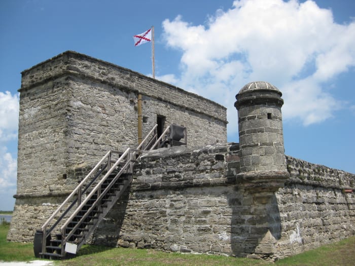 Fort Matanzas National Monument is a Spanish Fort used to protect St. Augustine from attackers accessing the River Matanzas to attack the city. Work on constructing it was begun in 1740 and completed in 1742.