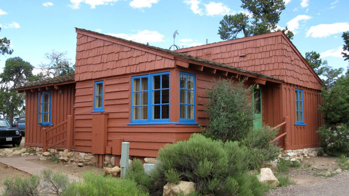 Bright Angel Lodge Cabin 6160-63 at the South Rim of the Grand Canyon, Grand Canyon National Park, Arizona, USA