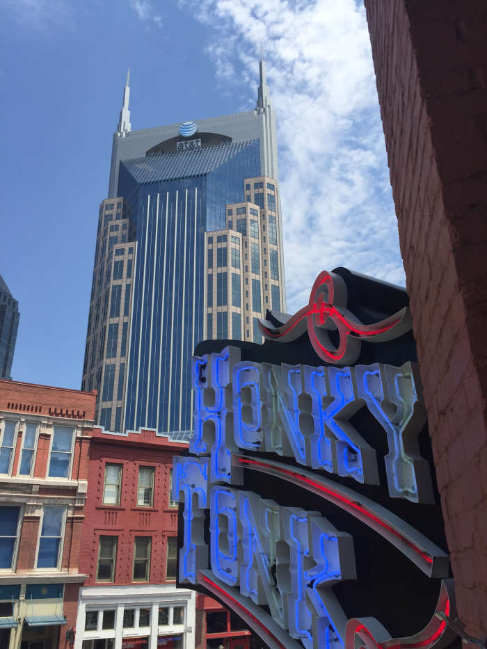 The top of the AT&T Building was designed to replicate a phone receiver, but instead it resembles Batman...hence the nickname the Batman Building.