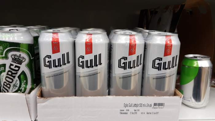 This might look like beer, but it's not. To get real beer, you need to find the state-run alcohol shops called Vinbudin.