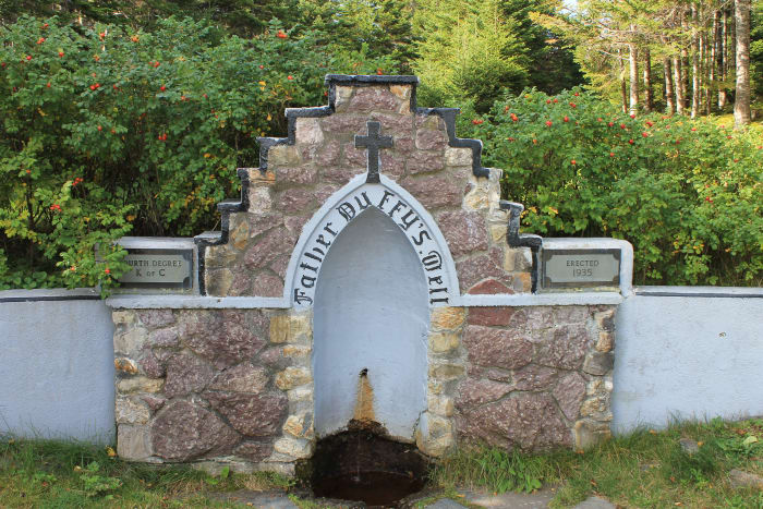 Grotto at Father Duffy's Well Provincial Park, erected in 1935 by the Knights of Columbus.