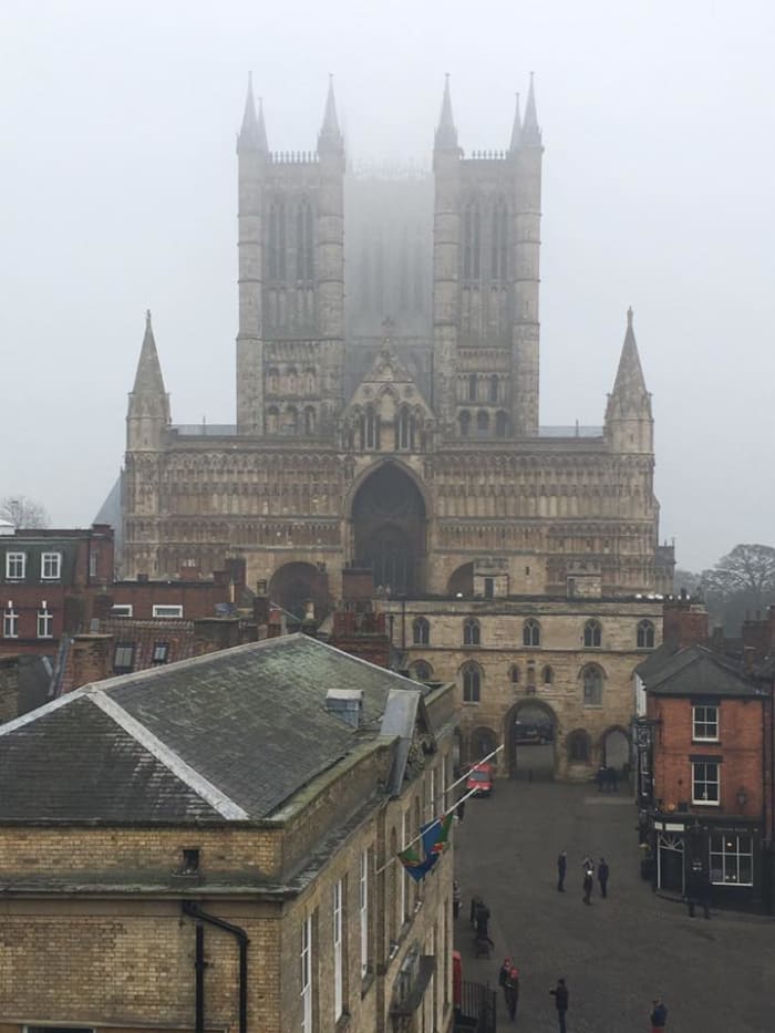 I visited the Lincoln Cathedral in Lincoln on a rather foggy day. This is one site that I would recommend seeing while in England.