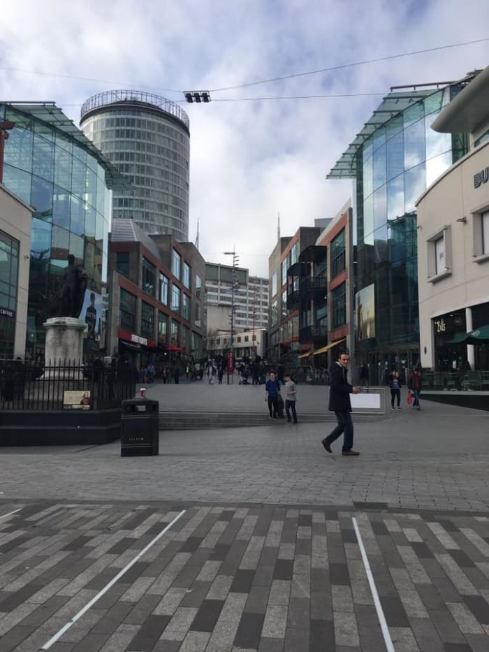 Birmingham is like a smaller and less crowded version of London. It has a more modern and hip feel to it.