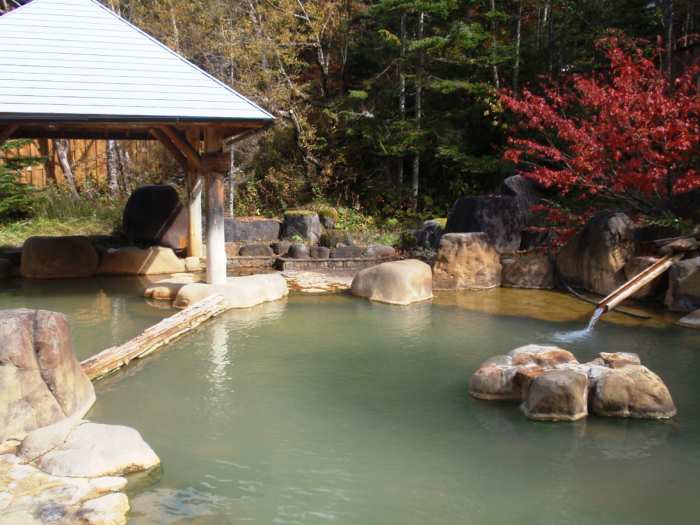 An outdoor onsen in Gero