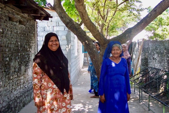 Résidents de Malé, une île habitée des Maldives
