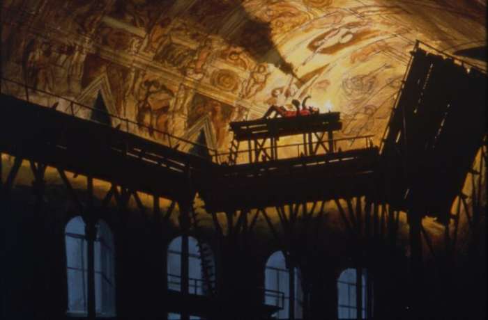 Michelangelo and his painting on the Sistine Chapel ceiling embody the driving concept behind this ride: Since the beginning of time, humans were created to create.