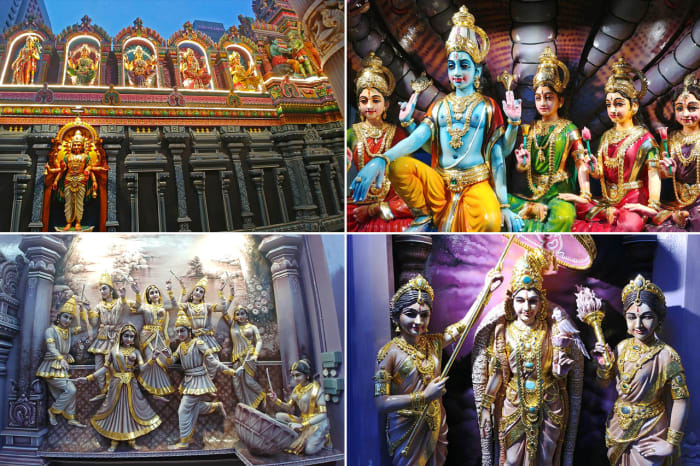 The blueish design theme is not coincidental. It reflects Lord Krishna’s most famous feature i.e. his blue skin.