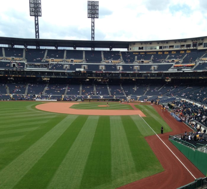 There's a sporting event in Pittsburgh practically any time of the year. Here's PNC park getting ready for a game. Let's Go Bucs!