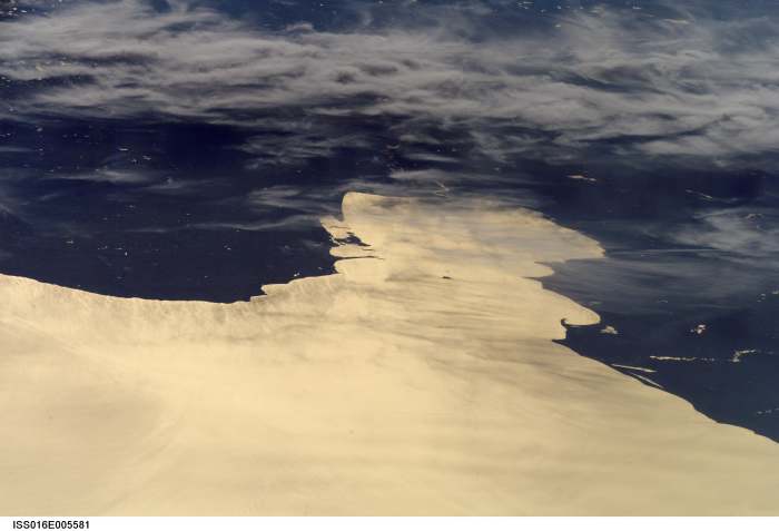 Charity Island as seen from Space in the Middle of Saginaw Bay