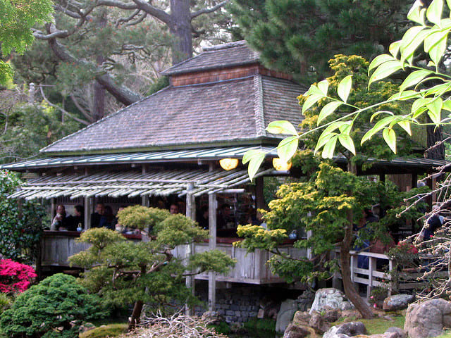 For a relaxing respite and authentic Japanese snack, stop in the teahouse during your visit