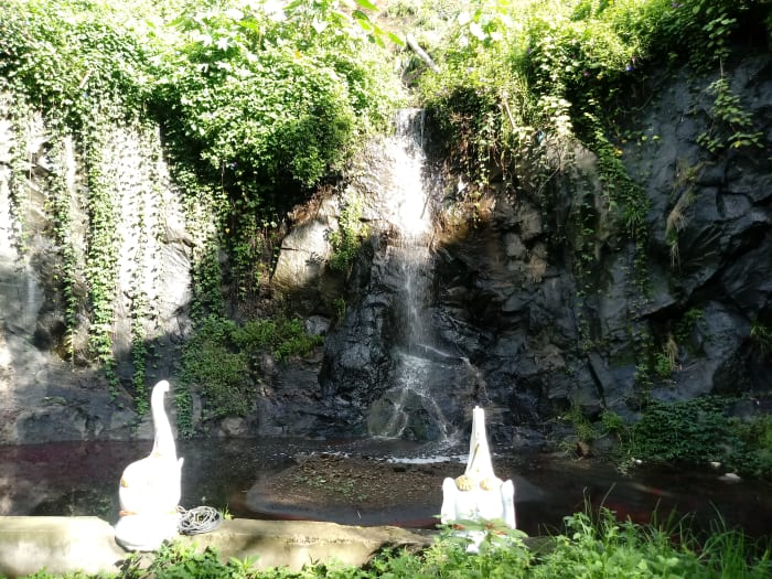 Waterfalls inside Hotel Kodai International