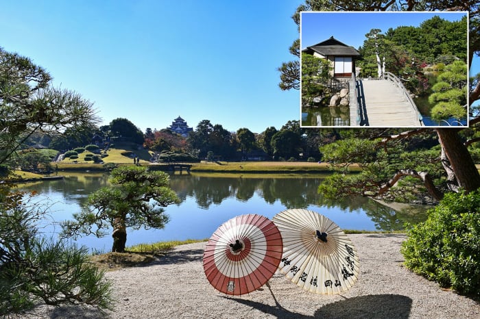 Strolling in peaceful Kōraku-en is akin to taking a mini trip across the Chugoku and Kansai Region of Japan.
