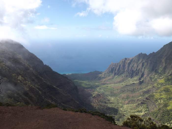 Photo from the Kalalau Lookout. Combined with the nearby Waimea Canyon, this is a popular tour stop that can cost upwards of $300.